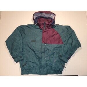 Vintage 90's Columbia Criterion Mens Windbreaker Jacket Size Medium Full Zip up.